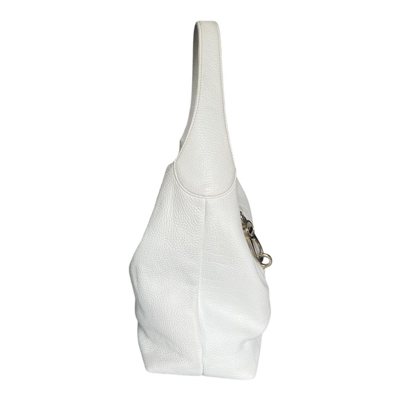 Dooney & Bourke White Pebbled Leather Logo Lock Purse - Picture 2 of 13